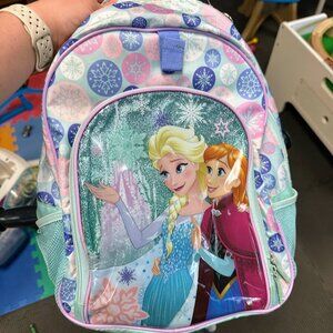 Frozen Themed Anna Elsa Kids Backpack| School Travel Adjustable Straps Pink Blue